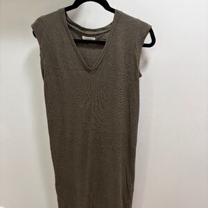 Madewell Olive Green Jersey Midi Tank Dress Size XS